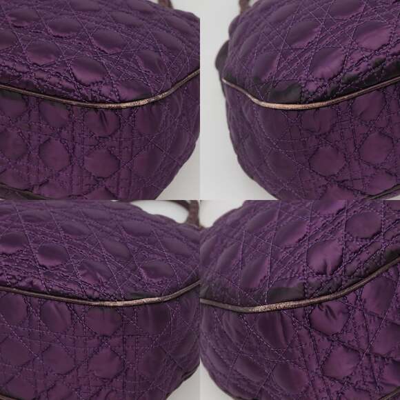 DIOR Canage Tote Bag Nylon Purple Silver - Picture 10 of 12